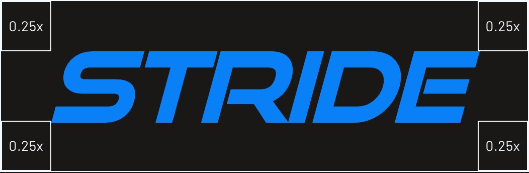 Logo sizing at 0.25x